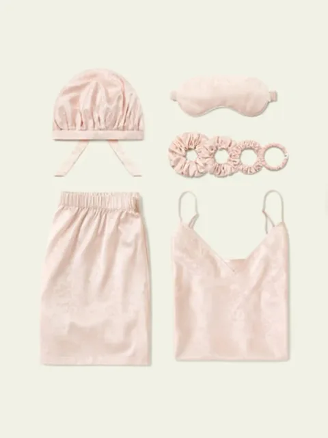Ensemble débardeur et short en soie pour la fête des mères – Fleurs de printemps | LILYSILK