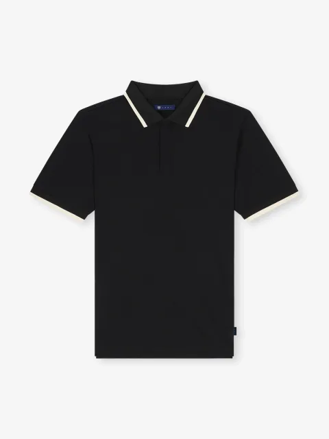 IZAC - Polo en jersey noir