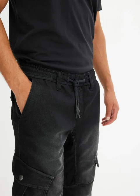 Jean jogger droit avec poches cargo, regular