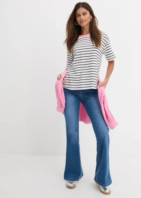 Jean flare, taille mi-haute