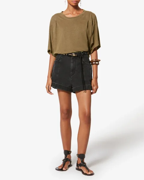 Tee Shirt Kyanza - Femme - Foncé Kaki - Taille XL - Marant Étoile
