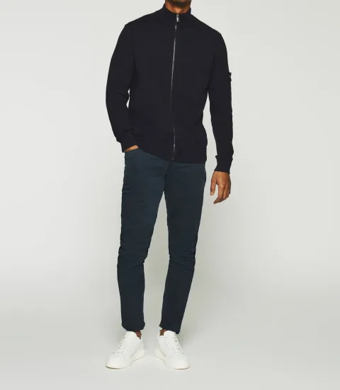 IZAC - Gilet zippé col montant marine DAN