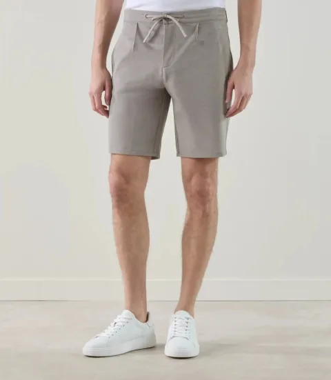 IZAC - Bermuda en maille beige
