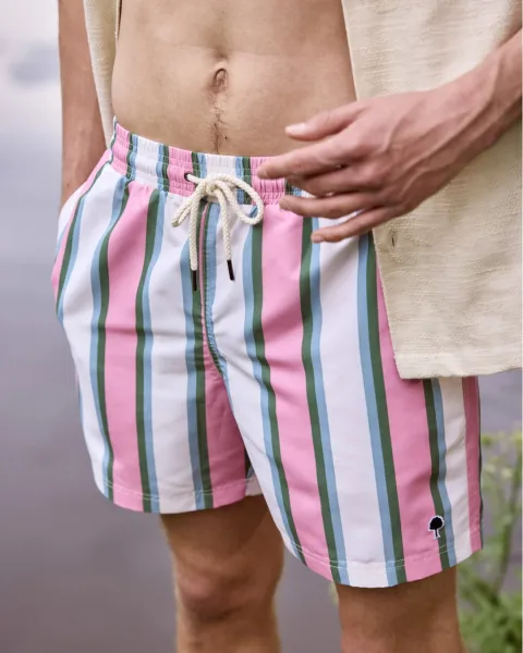 Short de bain rose et vert - MIMIZAN