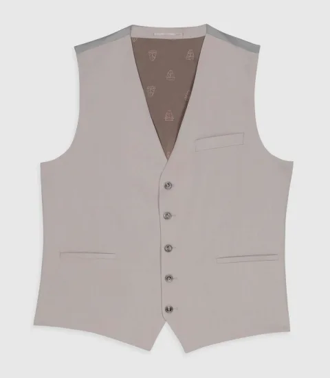 IZAC - Gilet de costume beige mastic JFAKI