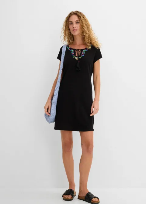 Robe en jersey coton flammé