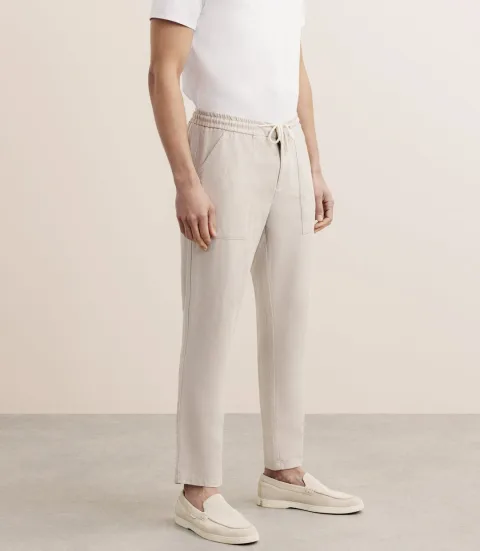IZAC - Pantalon élastiqué beige