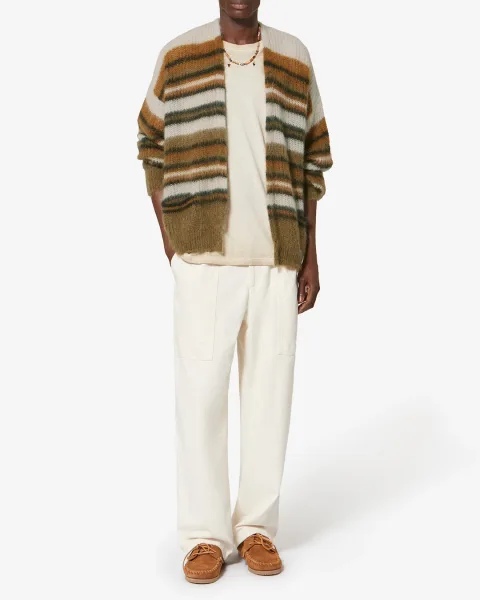 Cardigan Danah - Homme - Ecru/camel - Taille XL