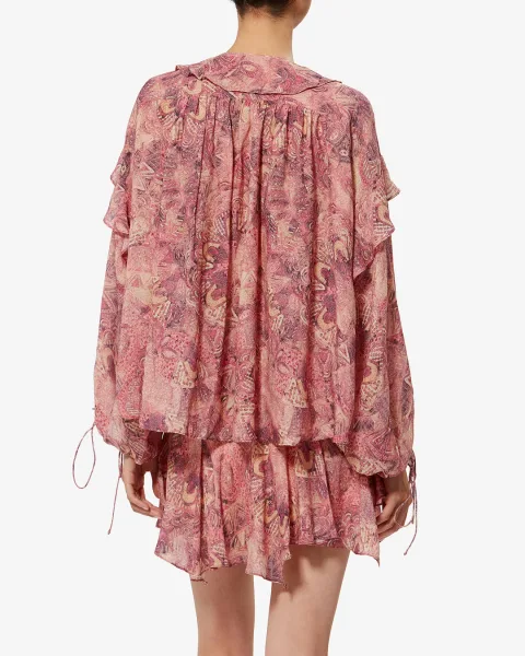 Blouse Charis - Femme - Rose - Taille42 - Isabel Marant - Collection Été Femme - Nouvelle Collection Capsule La Riviera