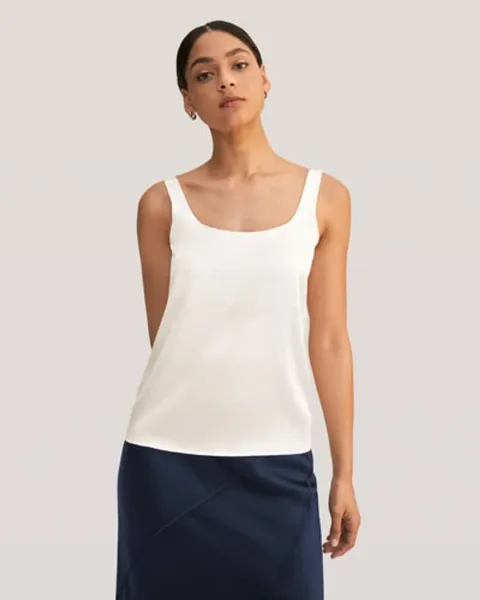 LILYSILK Caraco Femme en Soie 22 Momme Chic Col U Flatteur Bleu Marine XXL