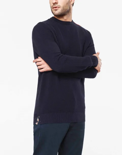 IZAC - Pull marine épaule zippée