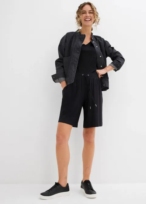Bermuda en jersey de viscose fluide