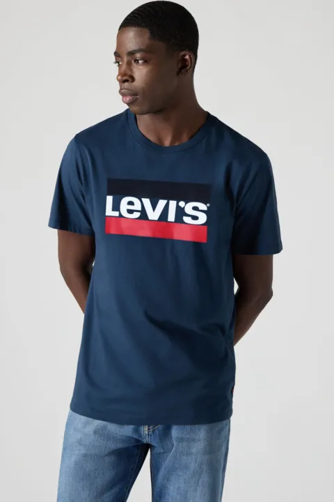 Levi's T Shirt Graphique Sportswear - Homme - Noir / Stonewashed Black - 2XL
