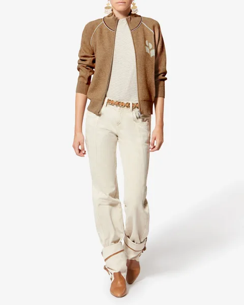 Cardigan Lanya - Femme - Camel-gris Clair - Taille 42 - Marant Étoile