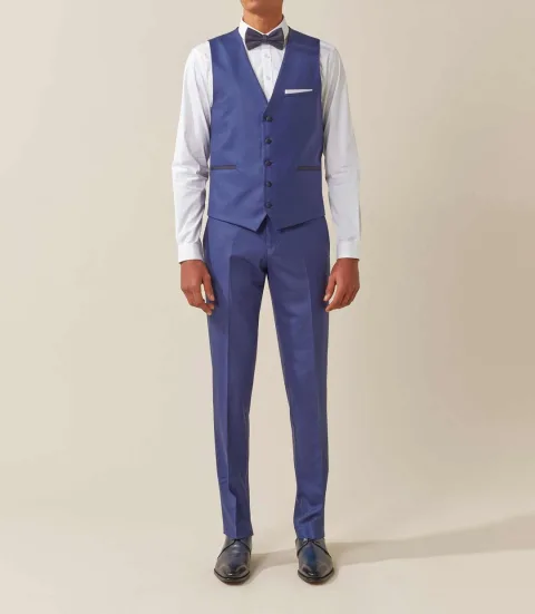 IZAC - Gilet cérémonie bleu ''Xferi''