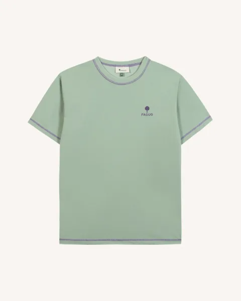 T-shirt imprimé faguo vert clair - LUGNY