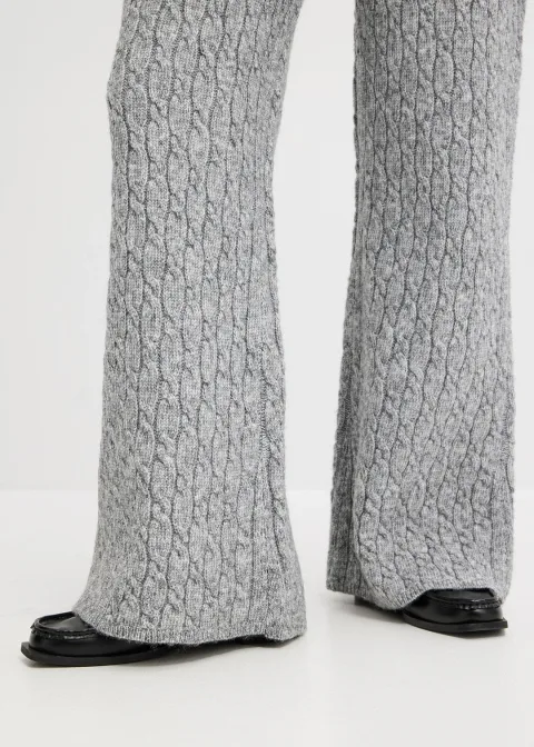 Pantalon en maille torsadée