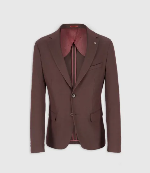 IZAC - Veste casual 2 boutons bordeaux