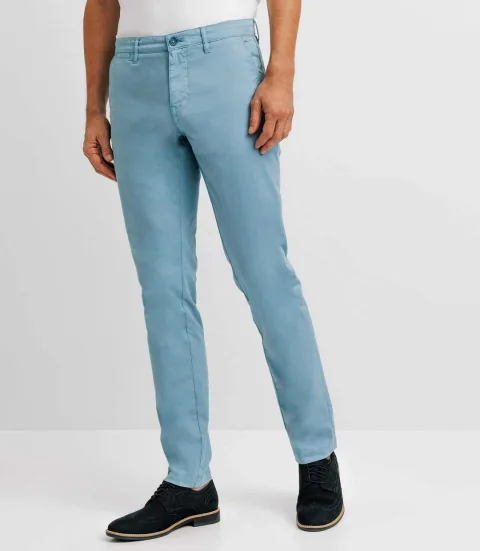 IZAC - Pantalon casual stretch indigo clair