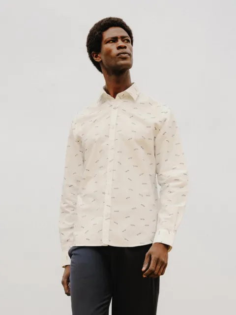 IZAC - Chemise casual blanche 24h Le Mans