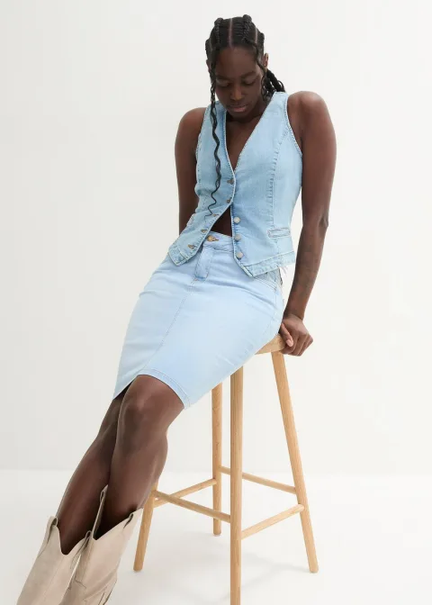 Jupe en jean extensible