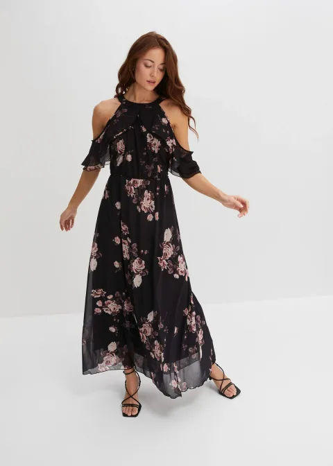 Robe longue en mesh