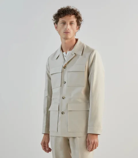 IZAC - Veste casual saharienne beige