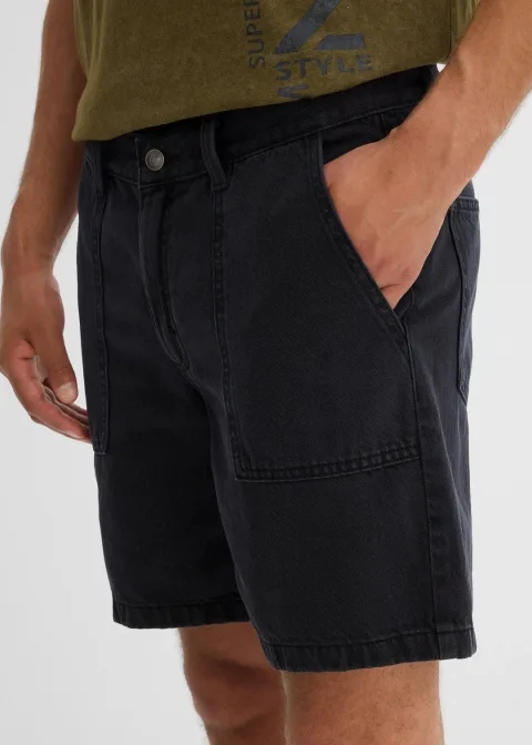 Short en twill 100% coton, loose