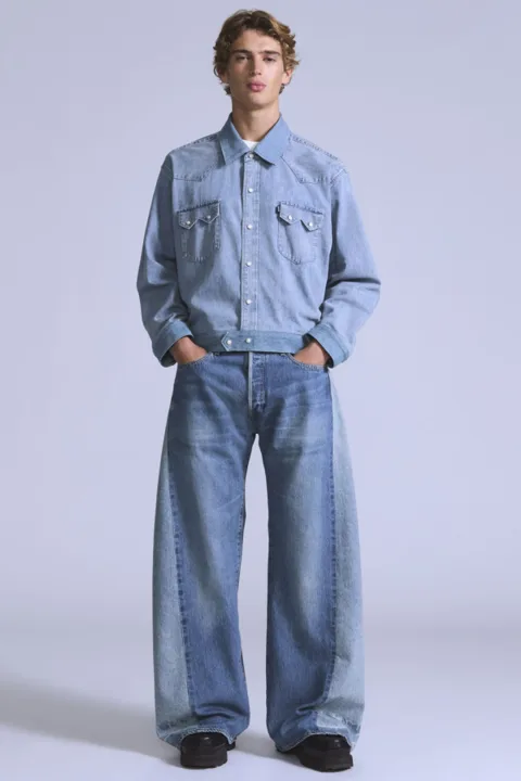 Levi's Jean 501 1980 Customized - Homme - Délavage Moyen / Rancho MIJ - 36X34