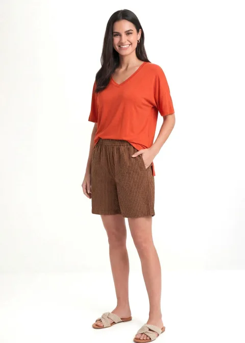 T-shirt long en viscose extensible