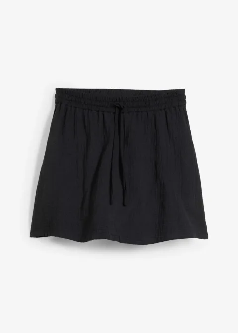 Jupe-short en gaze de coton
