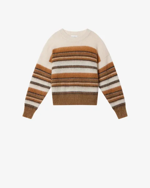 Pull Drussell - Femme - Ecru/camel - Taille 42 - Marant Étoile