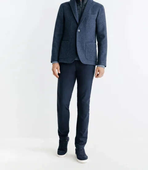IZAC - Veste avec parementure amovible denim