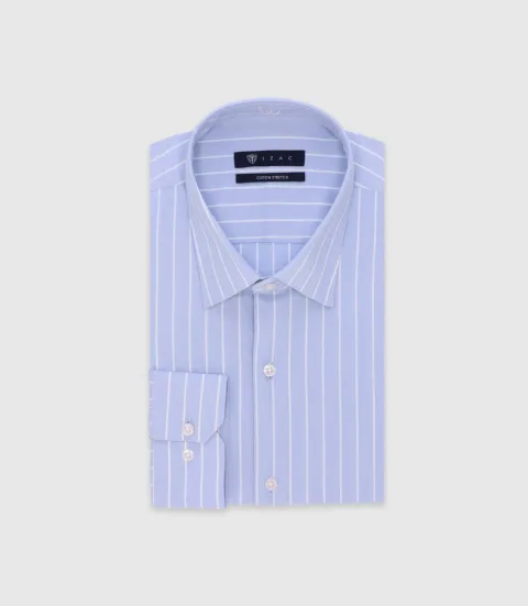 IZAC - Chemise à rayures ciel