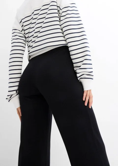Pantalon de grossesse en jersey, ceinture smockée, coupe droite
