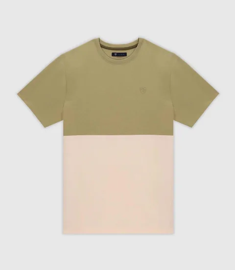 IZAC - T-shirt en coton kaki