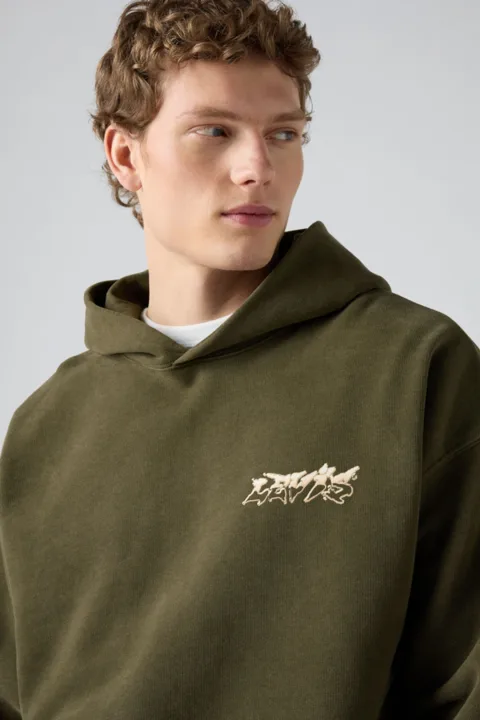 Levi's Sweat À Capuche Crop Two Horse - Homme - Blanc / Cropped Hoodie Bright White - 11-0601 Tcx - XL