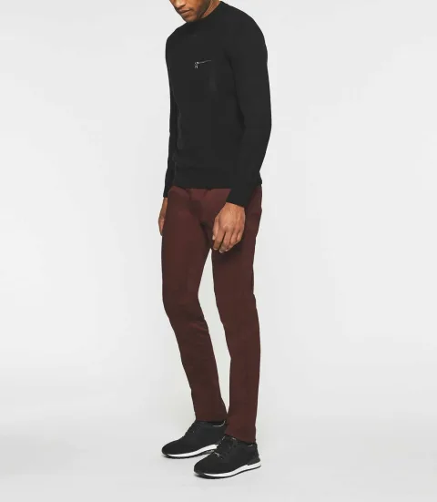 IZAC - Pull col rond noir BRAD