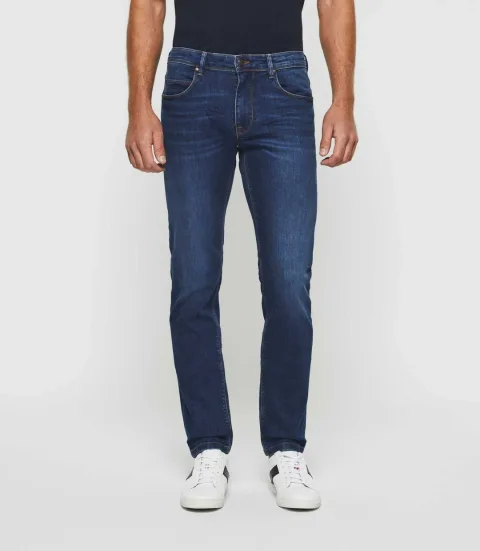 IZAC - Jean straight hydroless bleu moyen ''Techno''