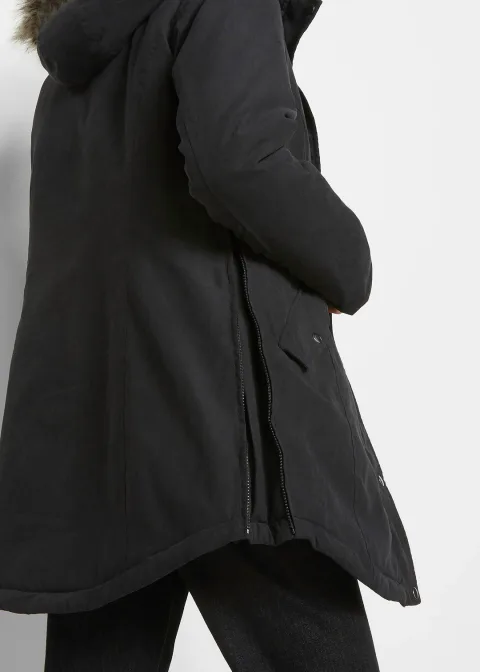 Parka avec fermetures zippées sur le côté