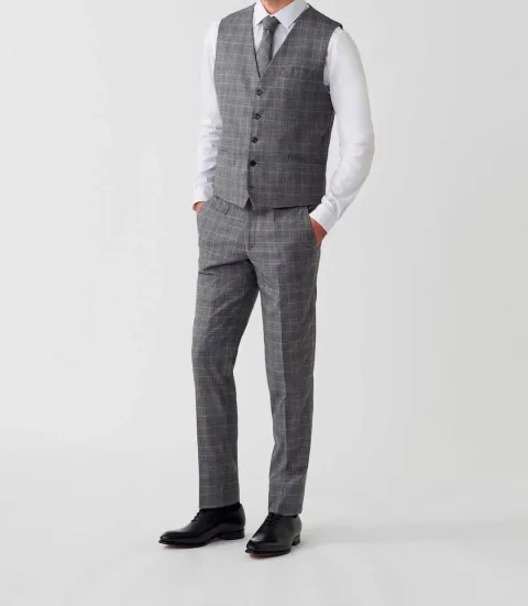 IZAC - Gilet ville Prince de Galles gris ''Ovintage''
