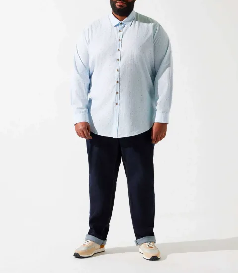 IZAC - Chemise à imprimé blanc et camel KELLYBT
