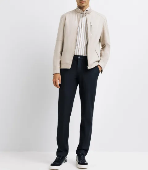 IZAC - Blouson col montant écru