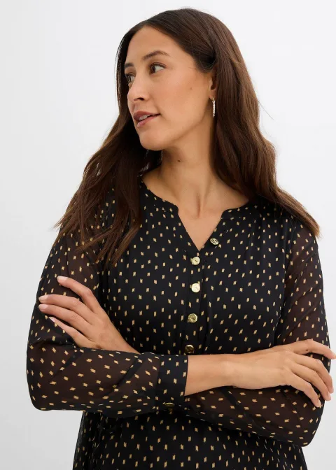 Robe de grossesse et d’allaitement en voile imprimé