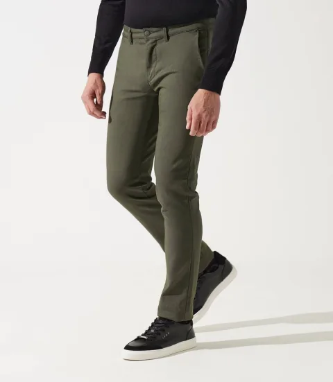 IZAC - Pantalon chino armuré kaki VERREBI