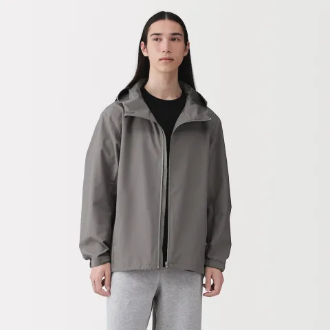 Veste à capuche en polyester déperlante pour homme
