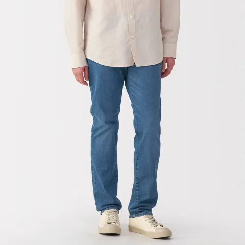 Jean slim en denim extensible pour homme ‐ Indigo