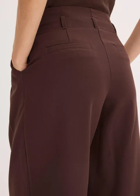 Pantalon à pinces avec  taille élastiquée