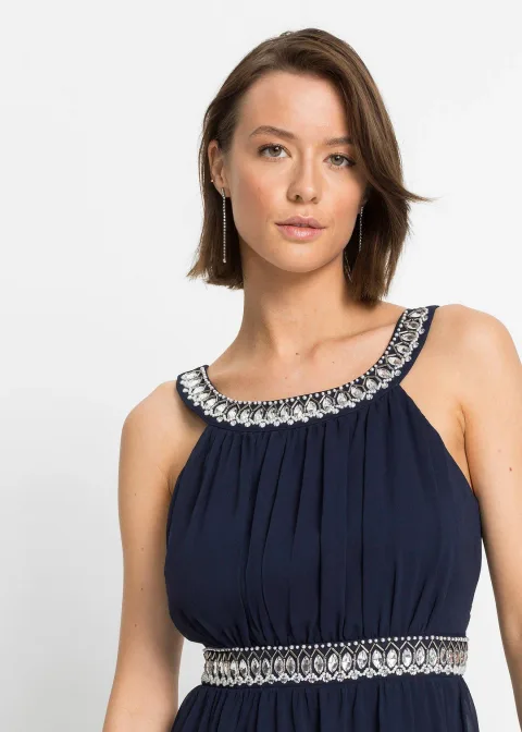 Robe longue avec strass