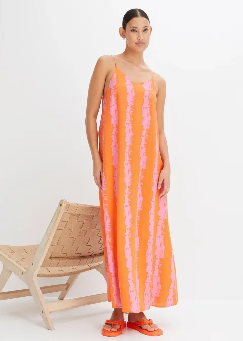 Robe à bretelles en viscose fluide